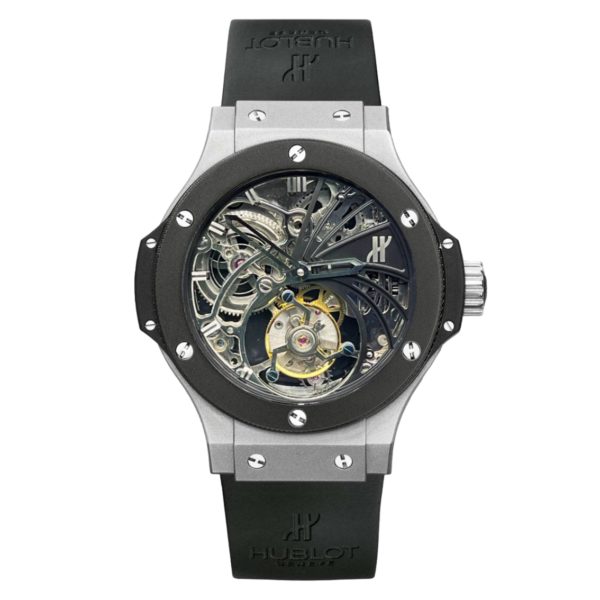 Копии часов Hublot Big Bang Tourbillion Skeleton Steel