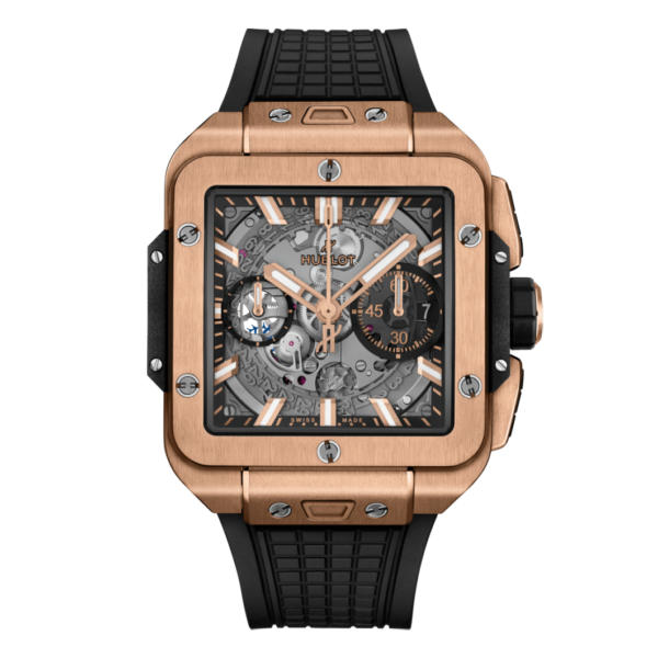 Копии часов Hublot Square Bang Unico King Gold 42mm Art 3835
