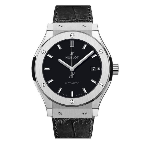 Копии часов Hublot Classic Fusion 42mm 542.NX.1171.LR Black Steel