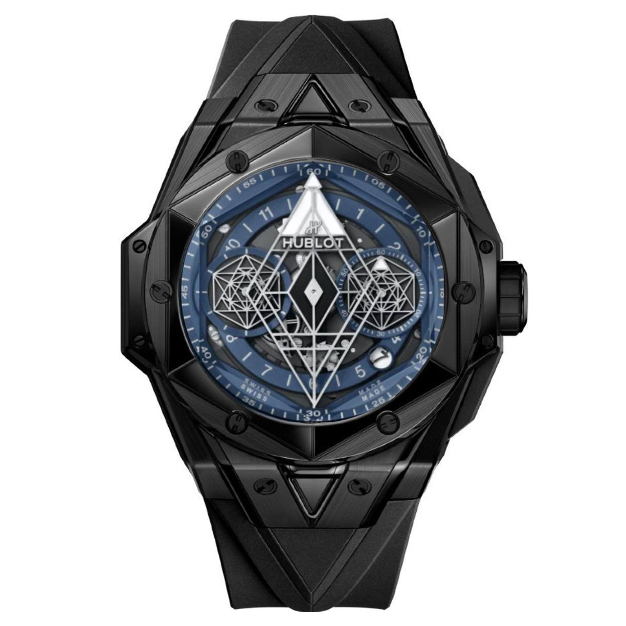 Копии часов Hublot Big Bang Sang Bleu II 45 All Black
